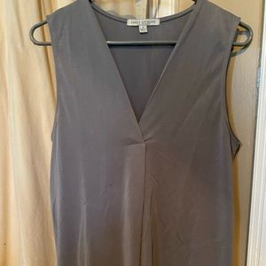 Sleeveless grey blouse